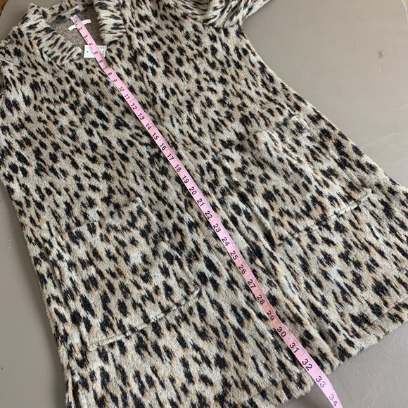 Maurices Womens M NEW Faux Fur Coat Jacket Blazer Animal Print Mobwife Old Money - Picture 10 of 15